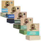 Buy now Dr. Squatch Natural Men’s Bar Soap - Cold Process Body Soap Bar with Natural Oils - Gifts for Men - Coconut Castaway, Wood Barrel Bourbon, Fresh Falls, Birchwood Breeze & Gold Moss (5 oz, 5-Pack) at indiglob india