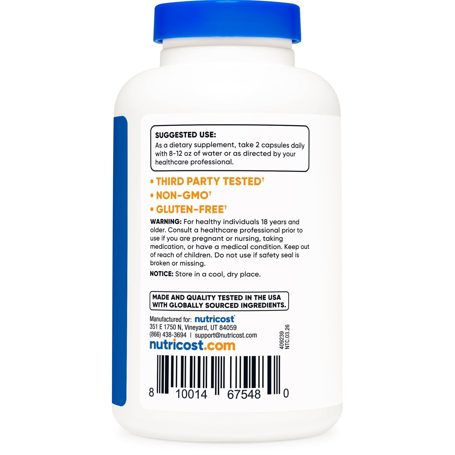 Nutricost Quercetin with Bromelain, 880mg Quercetin, 120 Capsules, 60 Serv | 880mg Quercetin + 165mg Bromelain Per Serving, 2 Capsules Per Serving, Vegetarian, GMO-Free & Gluten-Free