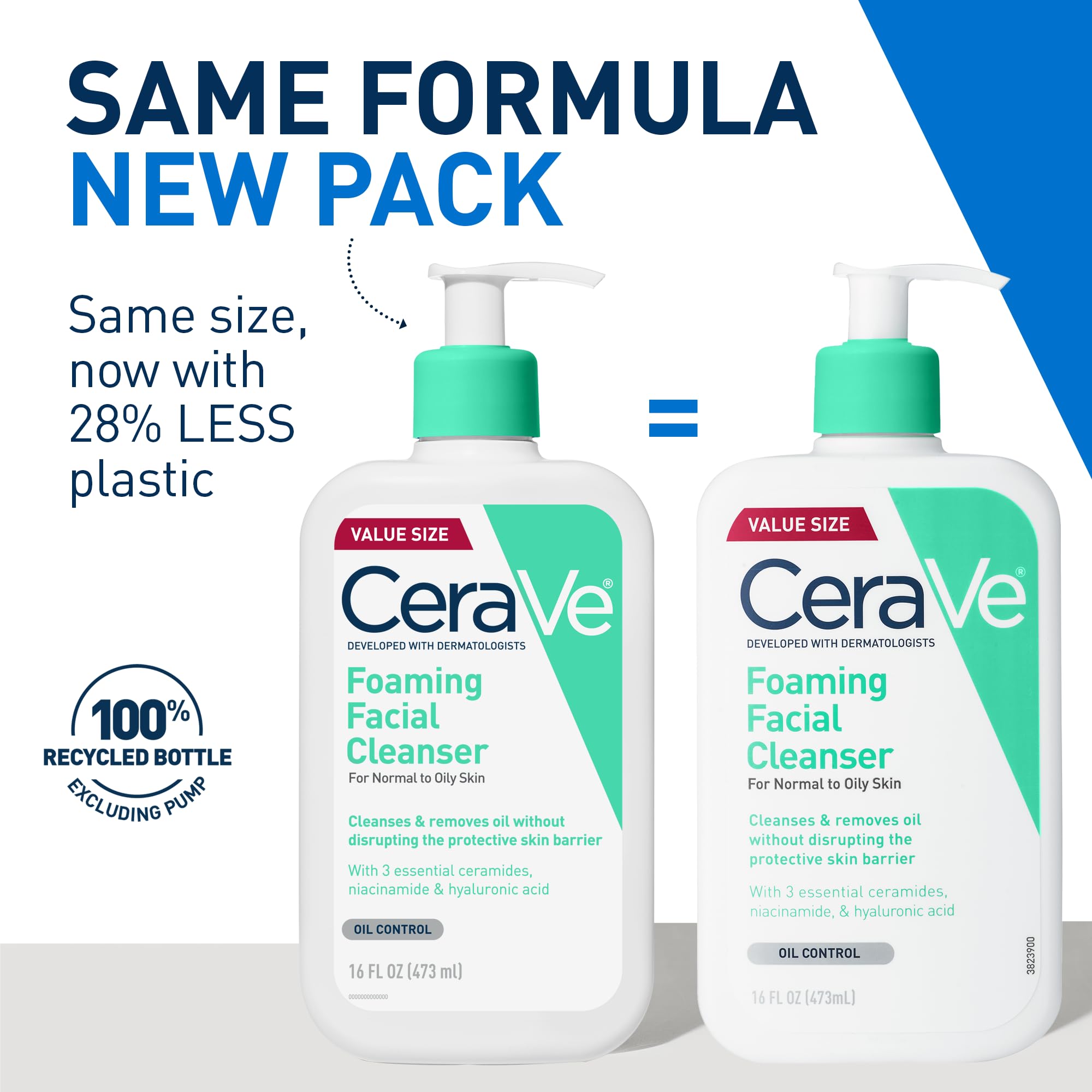 Buy now CeraVe Foaming Facial Cleanser, Daily Face Wash for Oily Skin with Hyaluronic Acid, Ceramides, and Niacinamide, Fragrance Free Paraben Free, 12 Fluid Ounce at indiglob india