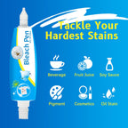 2PCS Bleach Pen，Bleach gel for Clothing, Portable bleach pen，More effective stain removal，Accessories,Instantly Remove New Stains