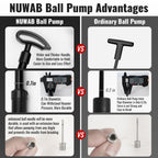 NUWAB 10.6 Inch Ball Pump, Lightweight Portable Hand Air Pump