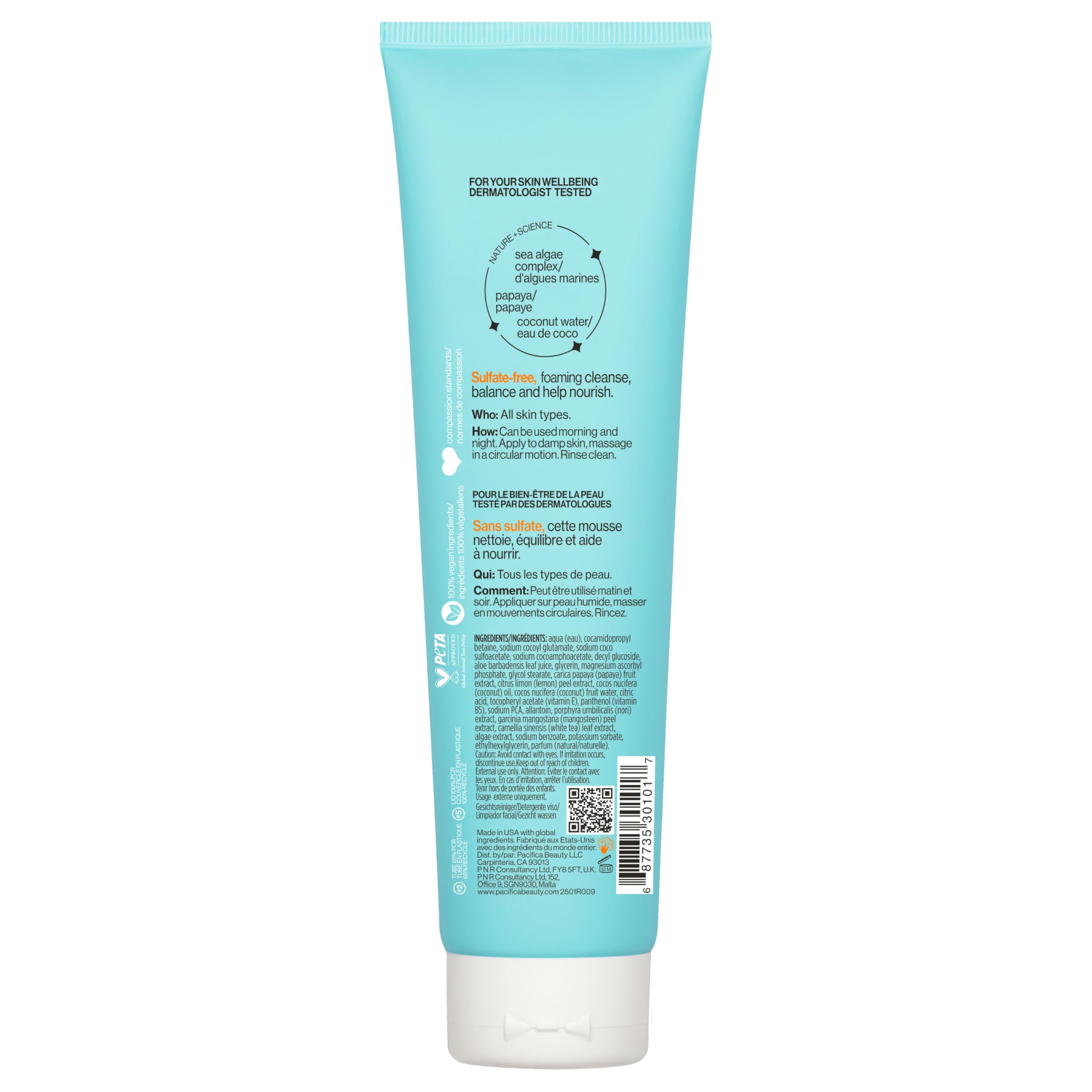 Buy now Pacifica Beauty Sea Foam Face Wash, Daily Gentle Foaming Cleanser, With Coconut Water + Sea Algae, Removes Makeup, For Combination and Oily Skin, Vegan & Cruelty Free at indiglob india