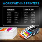Smart Ink Compatible Ink Cartridge Replacement for HP 902XL 902XL (2 Black XL & C/M/Y XL 5 Combo Pack) to use with Officejet Pro 6978 6968 6974 6975 6960 Officejet 6951 6954 6956 6958 Printers