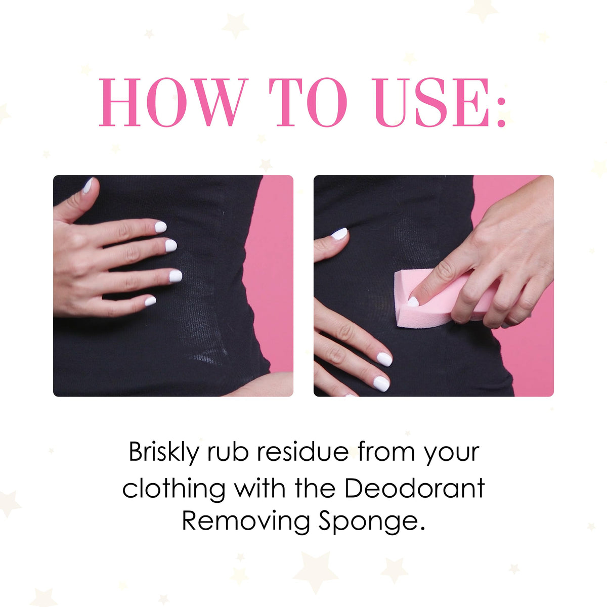 Hollywood Fashion Secrets Reusable Deodorant Removing Sponge, Stain Eraser