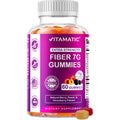 Vitamatic Prebiotic Fiber Gummies for Adults – 7g Fiber per Serving – 60 Pectin-Based Gummies Extra Strength, Zero Sugar Added – Supports Digestive Health & Regularity – Non-GMO, Vegan, Gluten-Free