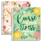 Coloring Books for Adults Relaxation Set of 2, Funny Swear Word Adult Coloring Book for Women, Relaxation Gifts for Women(Floral Design)