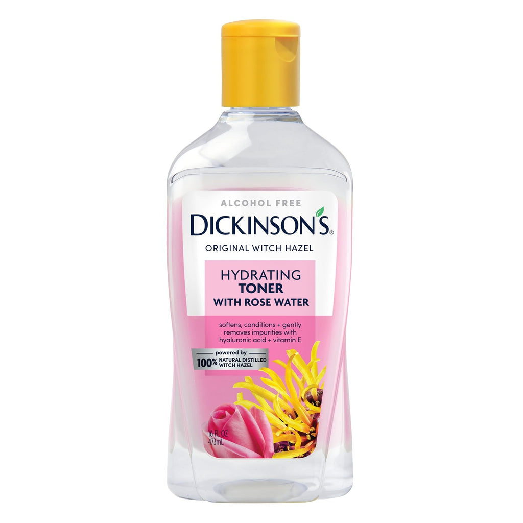 Dickinson's Witch Hazel Hydrating Toner with Rosewater | 16 Fl Oz | Alcohol-Free, Enhanced 100% Natural Formula; Hydrates, Soothes & Balances Skin