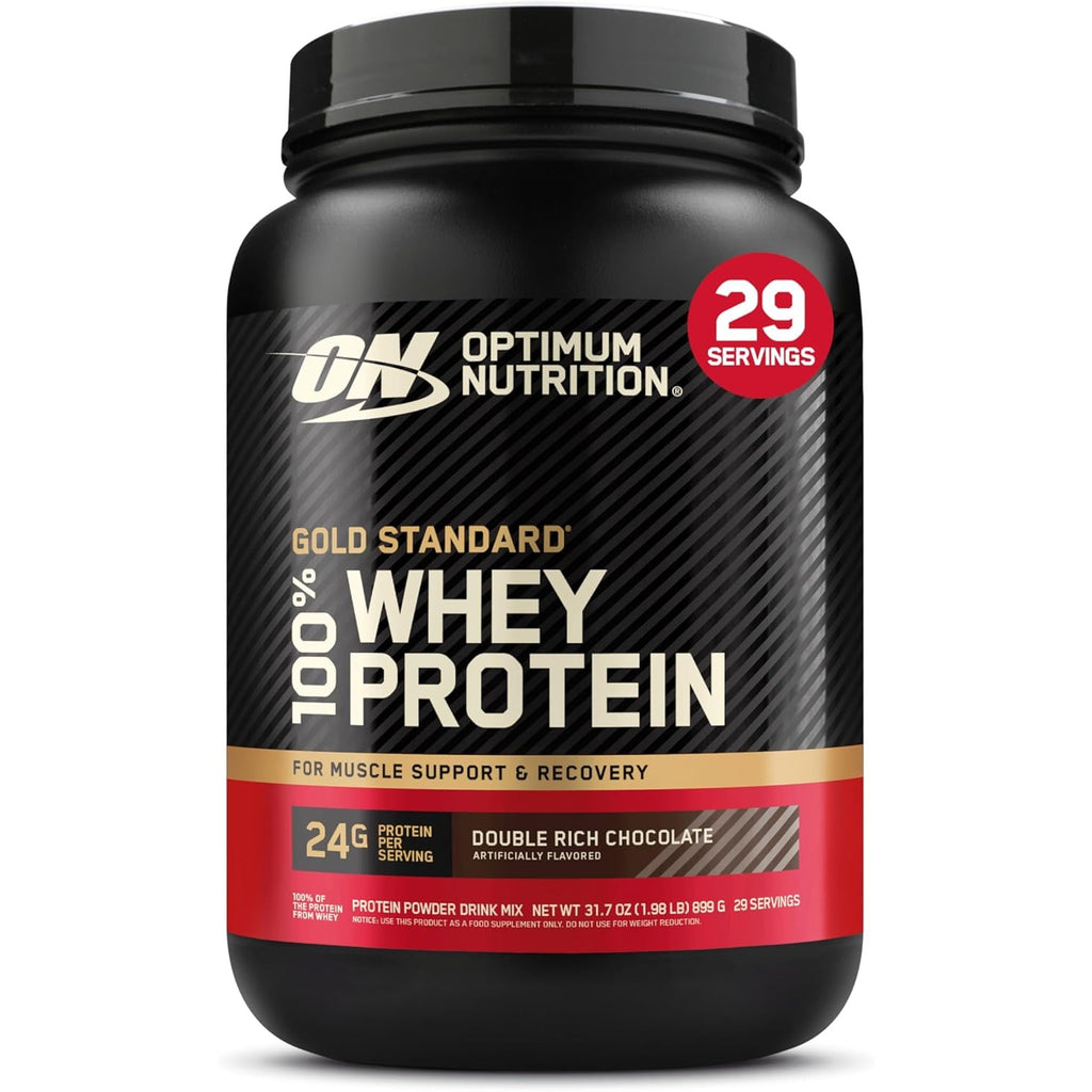 Buy now Optimum Nutrition Gold Standard 100% Whey Protein Powder, Strawberry Banana, 5 Pound (Packaging May Vary) at indiglob india
