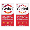Geritol Multi-Vitamin Nutritional Support Tablets, Balance of 26 Essential Vitamins and Minerals, 100-Count Bottles (Pack of 2)