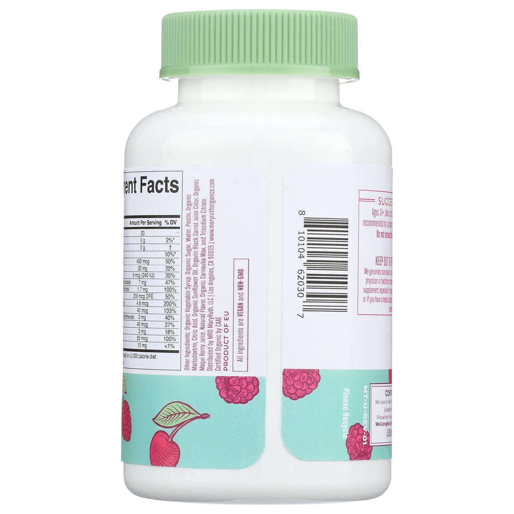 MARYRUTH'S Organic Multivitamin Gummies for Women, Hair & Skin Health, 60ct | Immune Support, Hair & Skin Health, Reproductive Health, Vitamin A C D E B6 B12 Biotin Zinc Iodine