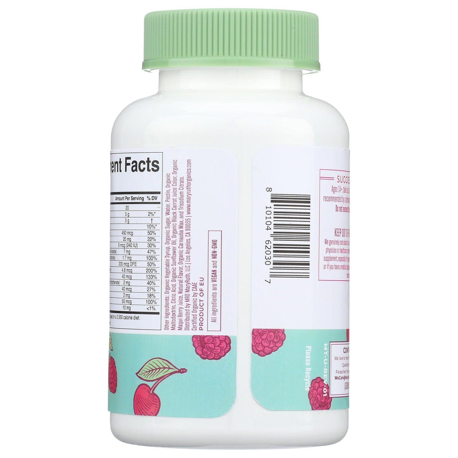 MARYRUTH'S Organic Multivitamin Gummies for Women, Hair & Skin Health, 60ct | Immune Support, Hair & Skin Health, Reproductive Health, Vitamin A C D E B6 B12 Biotin Zinc Iodine