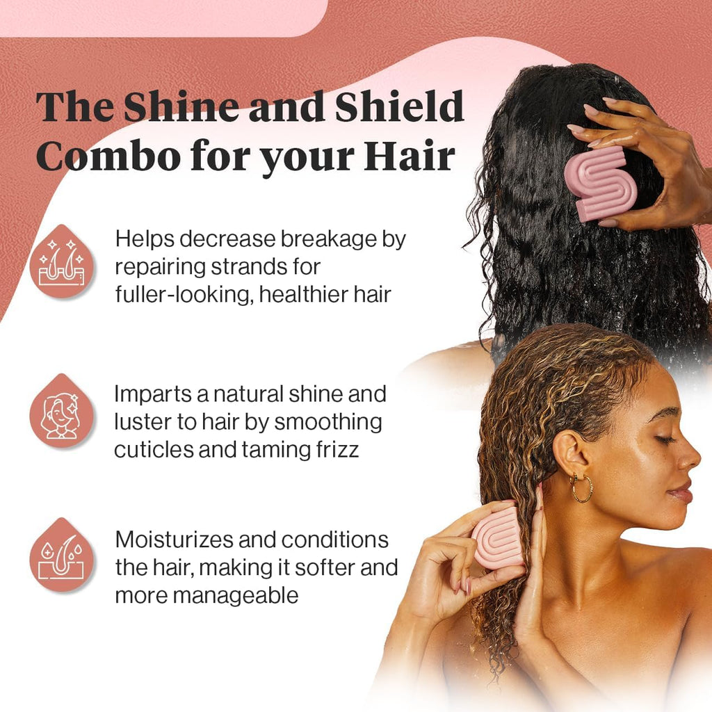 Buy now Kitsch Castor Oil Shampoo and Conditioner Set - Organic Castor Oil Hair Care for Dull & Dry Hair - Nourishing Bar Soap for Hair Growth - Free of Sulfate, Silicone, & Paraben - Made in USA - 2pcs at indiglob india