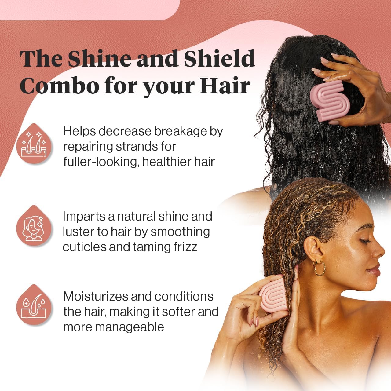 Buy now Kitsch Castor Oil Shampoo and Conditioner Set - Organic Castor Oil Hair Care for Dull & Dry Hair - Nourishing Bar Soap for Hair Growth - Free of Sulfate, Silicone, & Paraben - Made in USA - 2pcs at indiglob india