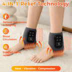 2PCS Foot Renew Massager for Neuropathy, 4-in-1 Cordless & Portable Foot and Ankle Massager for Heel, Arch & Ankle Relief, Foot Massager with 5 Vibration Mode & 5 Heat Levels, Ideal for Home & Travel