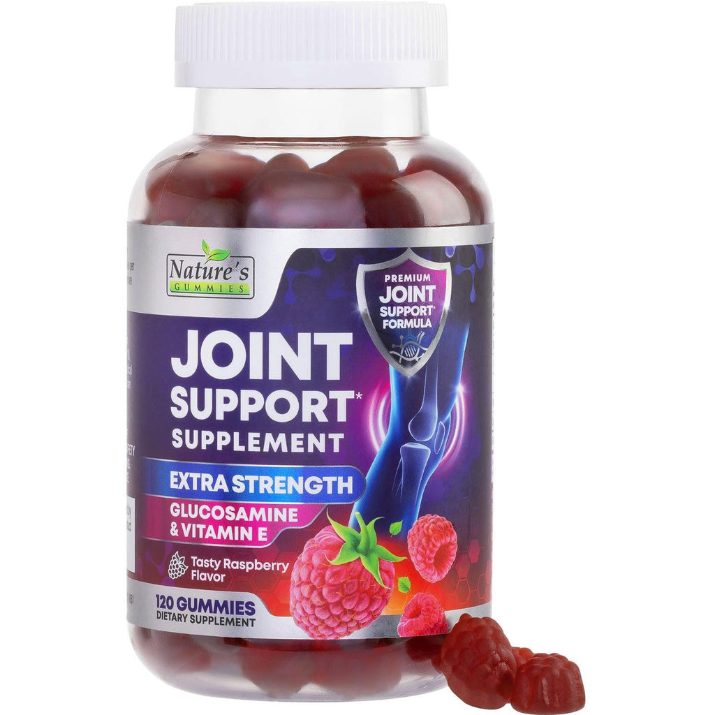 Joint Support Supplement - Extra Strength Glucosamine Gummy Supports Joints Health & Flexibility for Back, Knees, Hands - Natural Vitamin E Immune Support - Best Gummies for Women & Men - 60 Gummies
