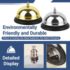 2 Packs Call Bell Loud Clear Desk Bell with Anti-Rust Steel 3.3 Inch Durable Service Bells for Hotels, Classrooms, Restaurants, Reception Areas