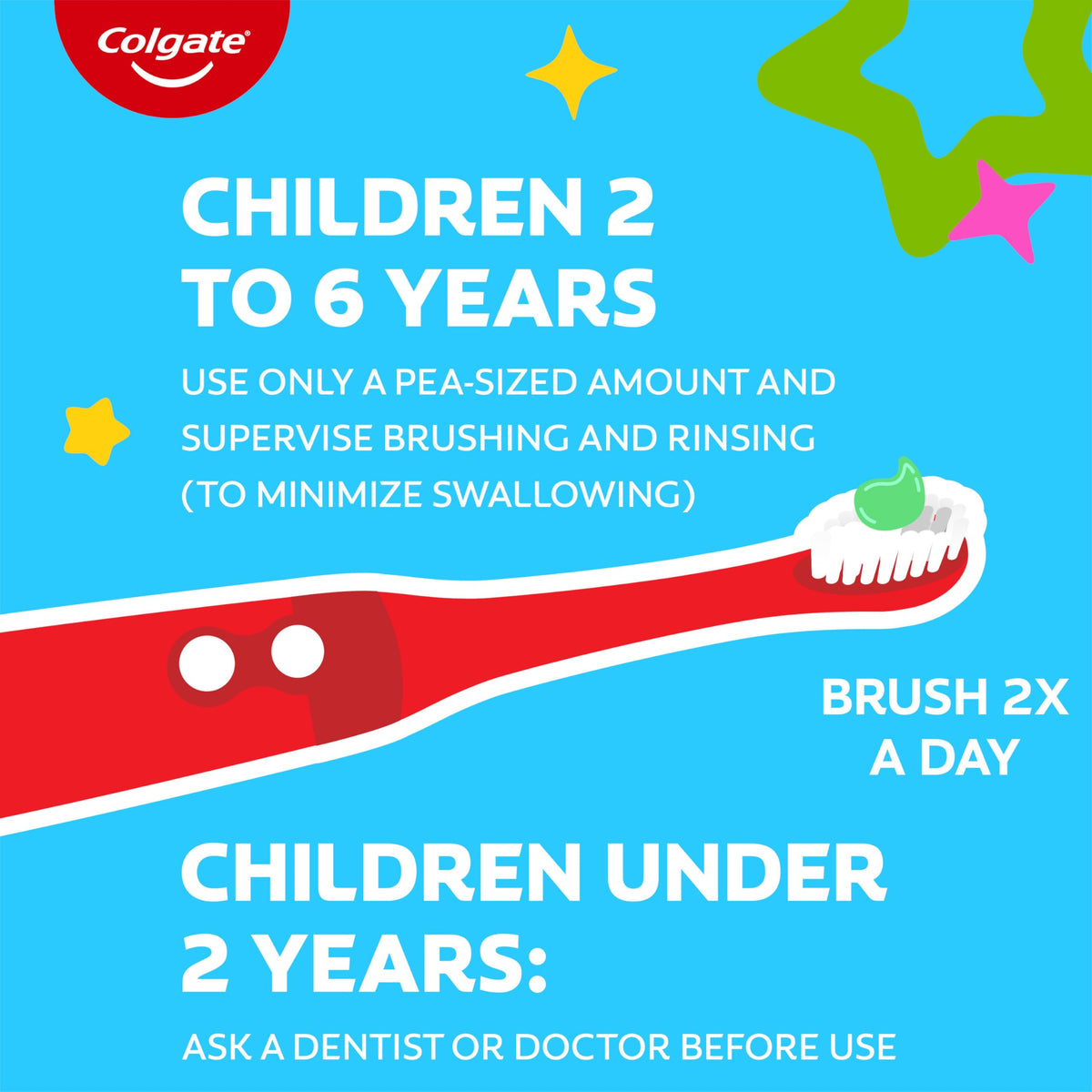 Colgate Kids Toothpaste Pump with Fluoride, Bulk 6 Pack, 4.4 oz