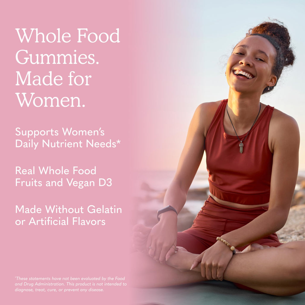 Garden of Life Organics Women's Gummy Vitamins - Berry - Certified Organic, Non-GMO, Vegan, Kosher Complete Multi - Methyl B12, C & D3 - Gluten, Soy & Dairy Free, 120 Real Fruit Gummies