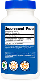 Nutricost Quercetin 1000mg, 120 Vegetarian Capsules, 60 Servings, GMO-Free