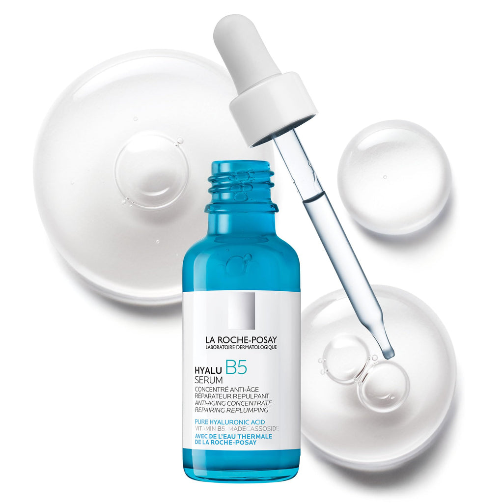 Buy now La Roche-Posay Hyalu B5 Pure Hyaluronic Acid Serum for Face, Vitamin B5 + Hyaluronic Acid + Madecassoside, Hydrating Serum Visibly Plumps Skin, Sensitive Skin Safe, Anti Aging, Oil-Free 1.01 Fl Oz (Pack of 1) at indiglob india