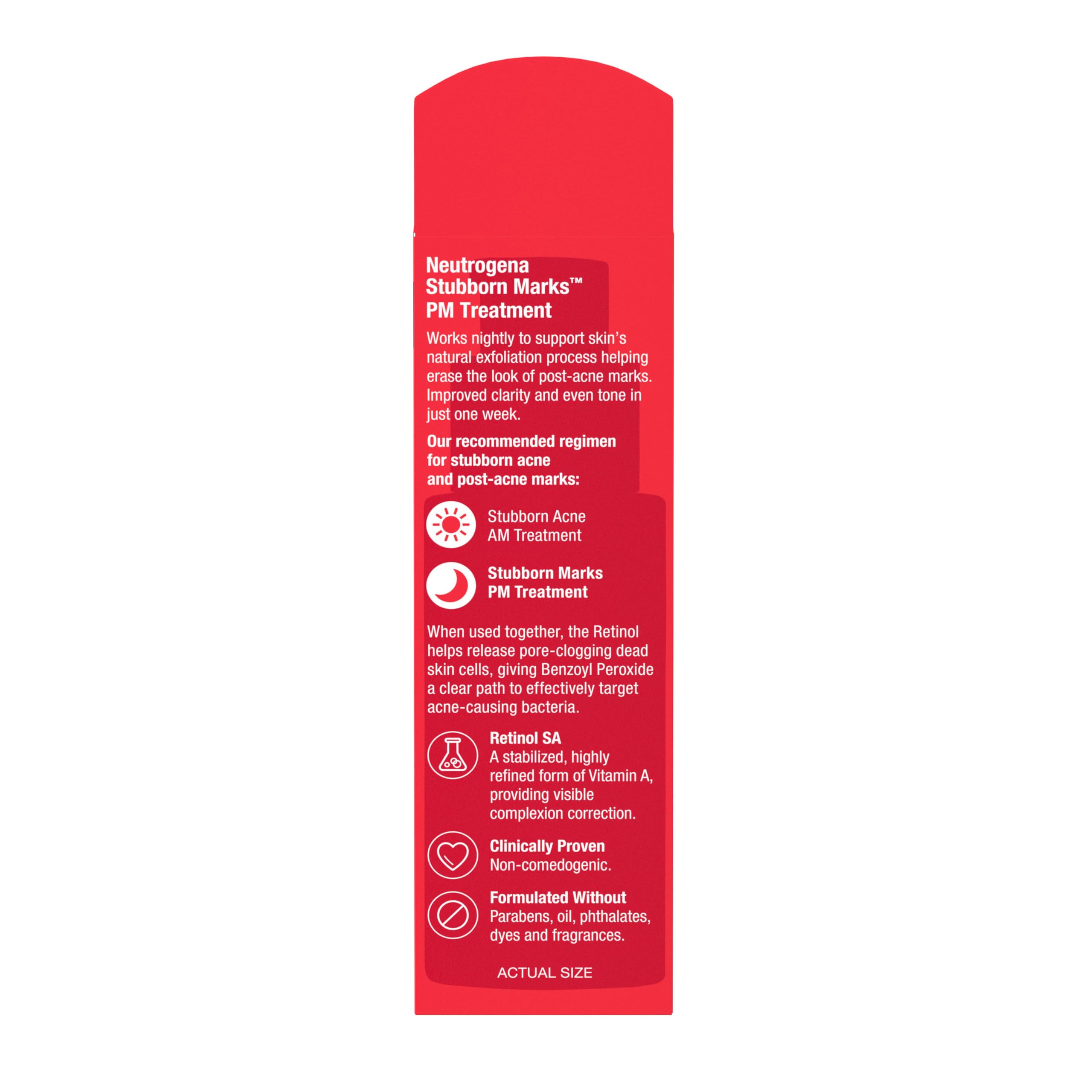Buy now Neutrogena Retinol SA, Stubborn Marks PM Treatment, Face-Exfoliating Treatment to Help Reverse the Look of Post-Acne Marks & Uneven Skin Tone, Non-Comedogenic, PM Treatment, unscented, 1.0 Fl Oz at indiglob india