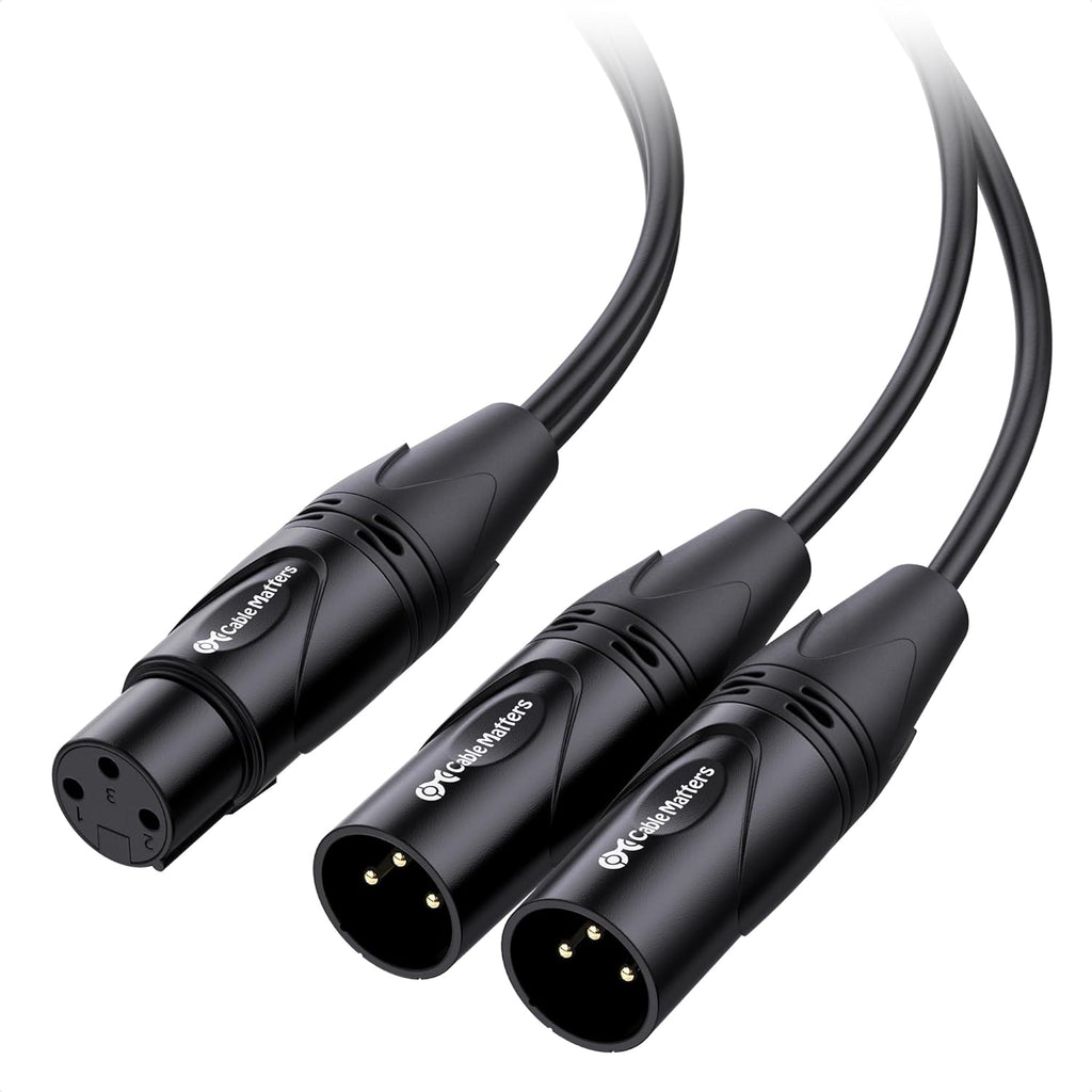 Buy now Cable Matters Balanced XLR Splitter Cable - 1.5ft / 0.5m, XLR Y Cable 2 Male to 1 Female at indiglob india