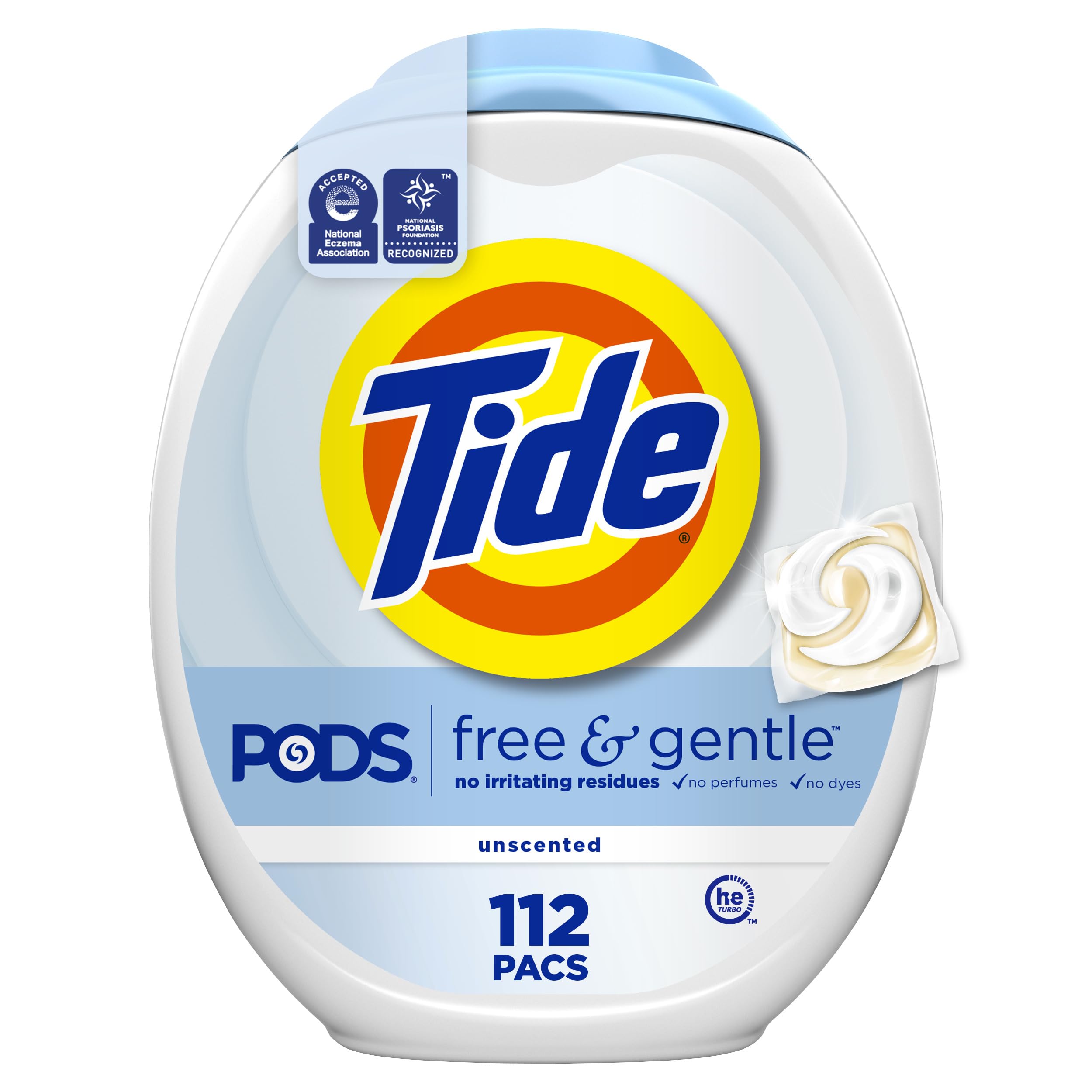 Buy now Tide PODS Free & Gentle Laundry Detergent Soap Pacs, 20 Count, Tide PODS Laundry Detergent 112 Count (Pack of 1) at indiglob india
