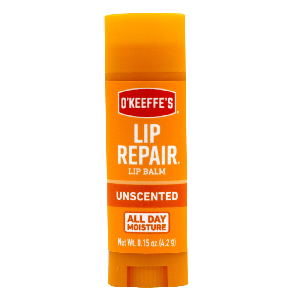 Buy now O'Keeffe's Unscented Lip Repair Lip Balm for Dry, Cracked Lips, Stick, (Pack of 4) at indiglob india