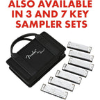 Buy now Fender Blues Deluxe Harmonica, Stocking Stuffers, Guitar Accessories, Pack of 7 with case (Keys C, G, A, D, F, E, B Flat) at indiglob india