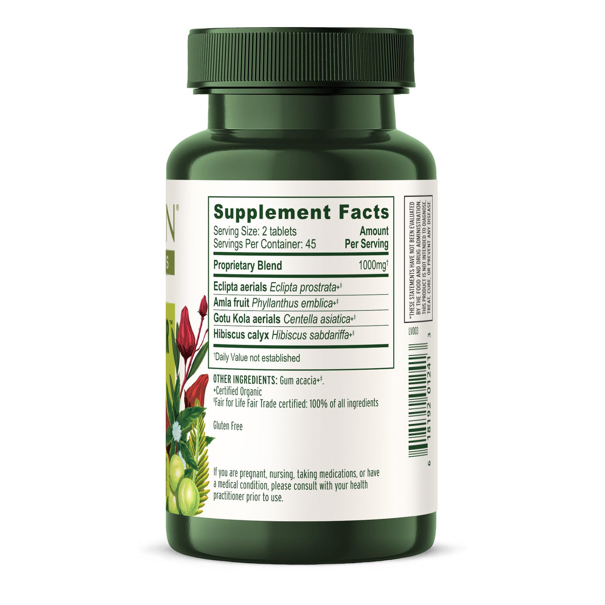 Banyan Botanicals Organic Healthy Hair Supplement – For Thickness, Shine & Scalp Health – with Bhringaraj, Amla & Brahmi – Natural Internal Hair Care & Follicle Support-90 Tablets-USDA Organic