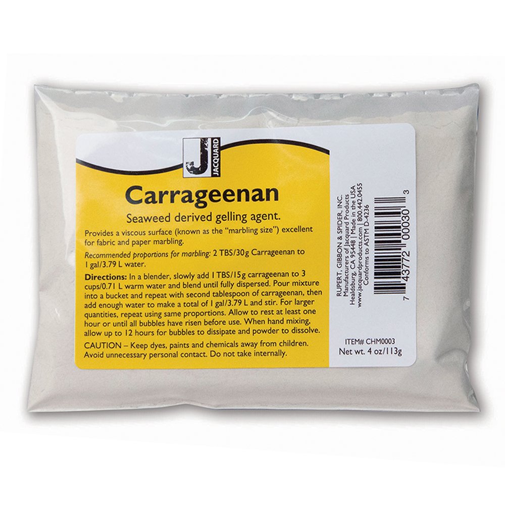 Buy now Jacquard Carrageenan 4oz for Fabric and Paper Marbling - Seaweed Derived Gelling Agent at indiglob india