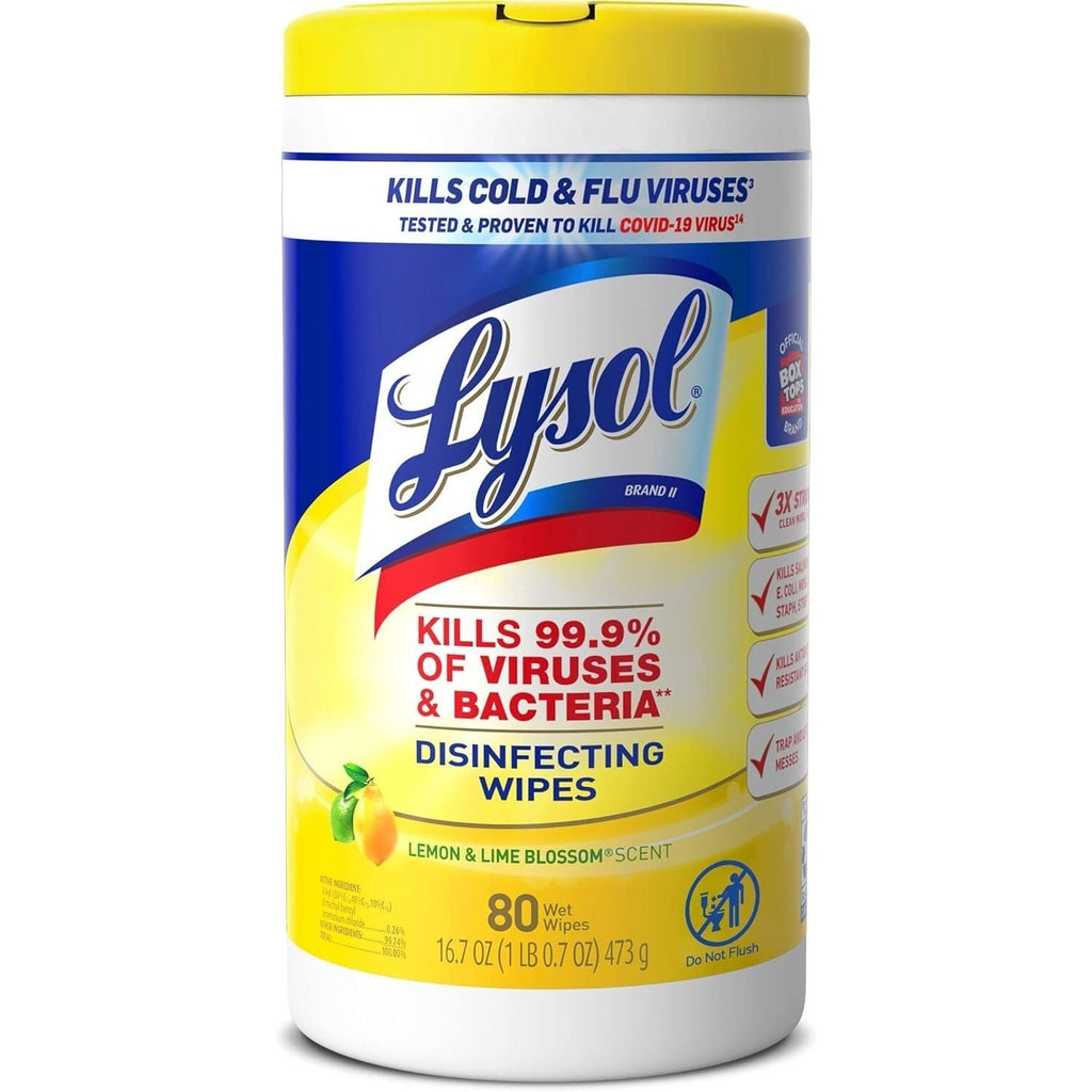 Buy now Lysol Disinfecting Wipes Bundle, Home Apartment Dorm Room Essentials and Cleaning Supplies, All Purpose Cleaner, Multi-surface Cleaning Wipes, Lemon and Lime Sanitizing Wipes Bundle, 80 Count at indiglob india