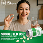 New Elements Vitamin D3 K2 10,000 IU with Magnesium Glycinate 500mg - Bone Health, Immune Support, Energy & Mood - Non-GMO, Gluten-Free, Sugar-Free Softgels for Women & Men (60 softgels)
