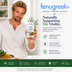VH Nutrition Fenugreek+ 1400mg Capsules for Men & Women, 60 Count