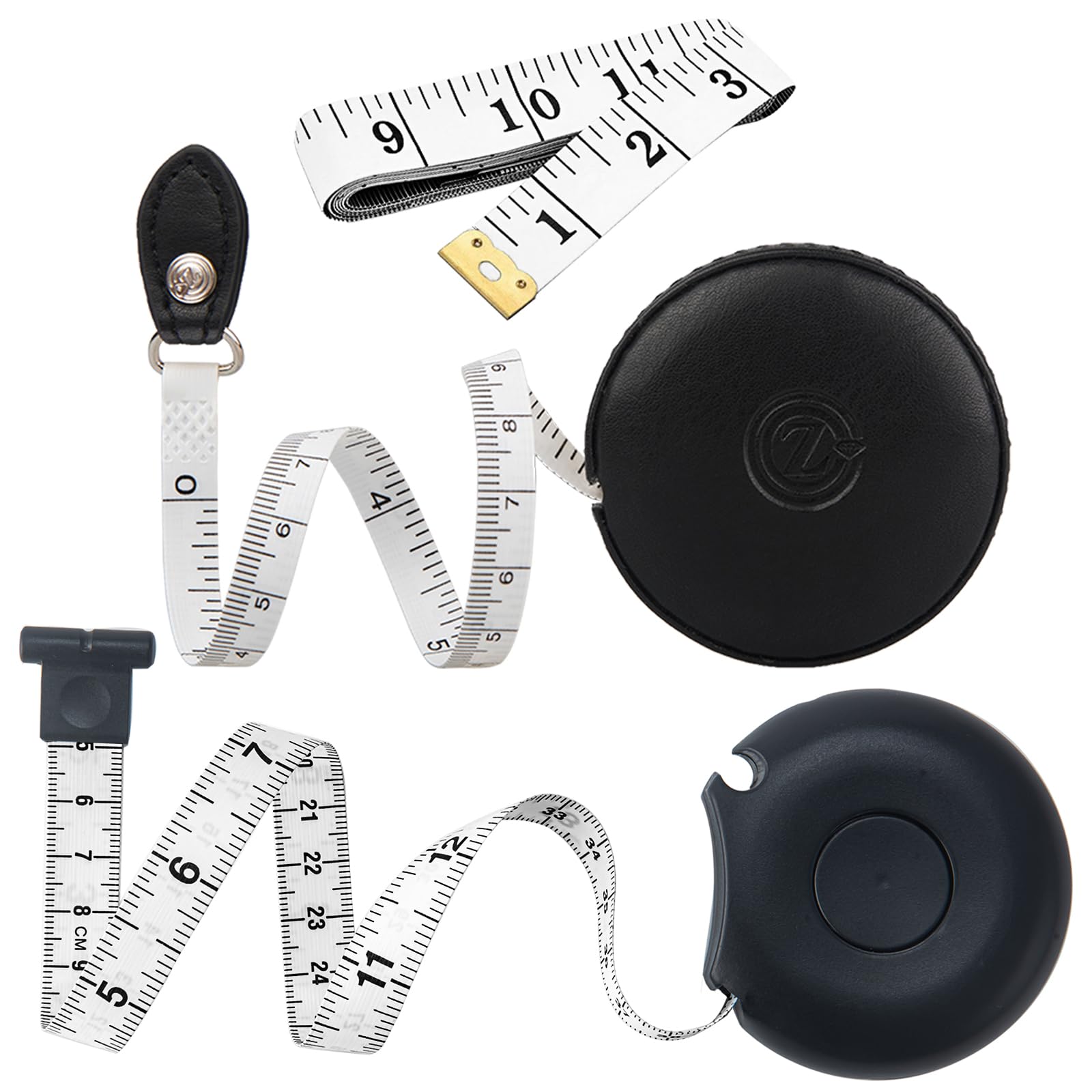Buy now Sewing Tape Measure, Medical Body Cloth Tailor Craft Dieting Measuring Tape, 60 Inch/1.5M Dual Sided Retractable Ruler with Push Button Round Black,Black,White at indiglob india