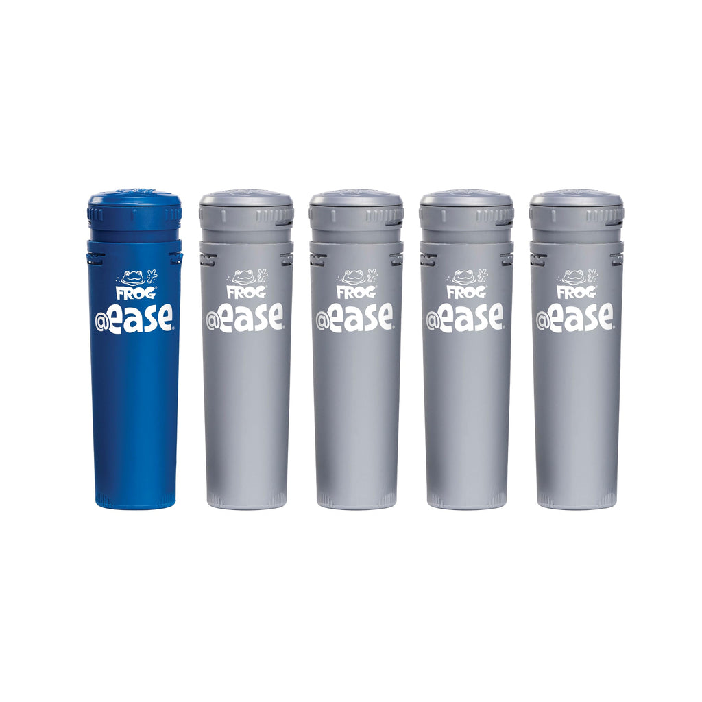FROG @Ease in-Line Mineral Cartridge + 4 in-Line SmartChlor Cartridges for Hot Tubs up to 600 gallons for use in Marquis, Caldera, Artesian and Hot Springs Spas; Hot Tub Sanitizer, Cyanuric Acid Free