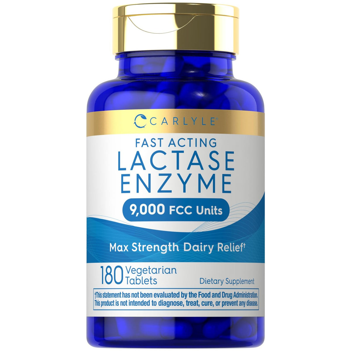 Carlyle Lactase Enzyme Tablets 9000 FCC | 180 Pills