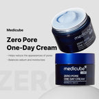 medicube Zero Pore One-Day Cream - Moisturizer for Pore & Oily Skin | Visible Pores & Excess Oil Care - Pore Refining with Panthenol, Salicylic Acid, and Niacinamide, Korean Skincare, 1.69 fl.oz