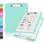 Buy now Sooez Clipboard with Storage, Clip Board 8.5 x 11 with Pen Holder, Plastic Organization Case Box for Letter Legal A4 Size Paper, Low Profile Clip, Nurses Teachers Must Haves, School & Office Supplies at indiglob india