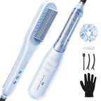 Wavytalk Pro Steam Hair Straightener Brush Steamline Pro Straightener Brush | 3-in-1 Straightening Brush for Coily Hair, Fast Salon Results with Less Damage, Anti-Frizz and Hair Nourishment