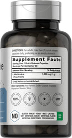 Horbäach L-Methionine 1000mg | 100 Capsules | Free Form Supplement