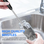 SetSail Bottle Brush of 3 Pack, 14in Long Handle Water Bottle Cleaner Brush
