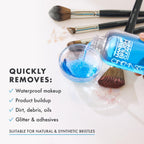 Cinema Secrets Original Blue Vanilla Makeup Brush Cleaner Solution - Professional Cleanser for Makeup Brushes - Quick-Drying, Rinse-Free Formula - Removes Stubborn Waterproof Make Up (16 fl oz)