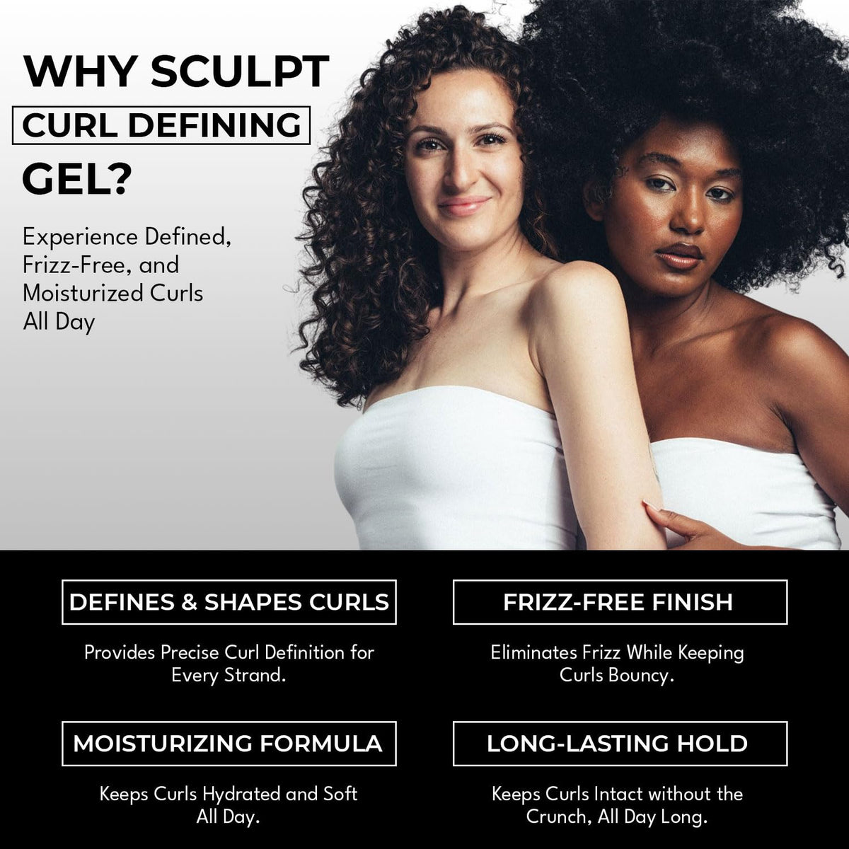 Miche Sculpt Curl Defining Gel – Alcohol-Free Curl Sculpting Gel for Medium Hold, Shine, and Definition – Enriched with Organic Aloe Vera & Bamboo Extract for Curly Hair
