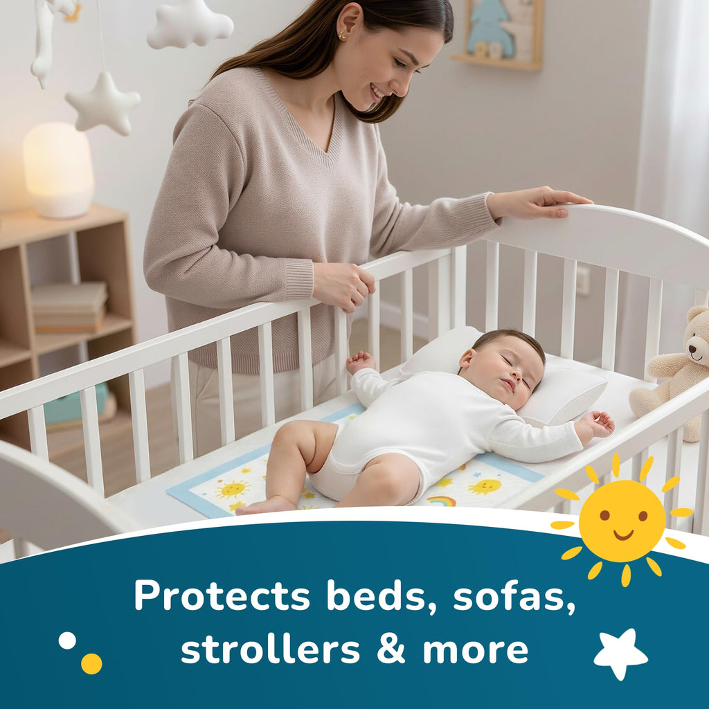 SunnyGuard Disposable Changing Pads for Baby 13 x 18 Inches, 50 Count