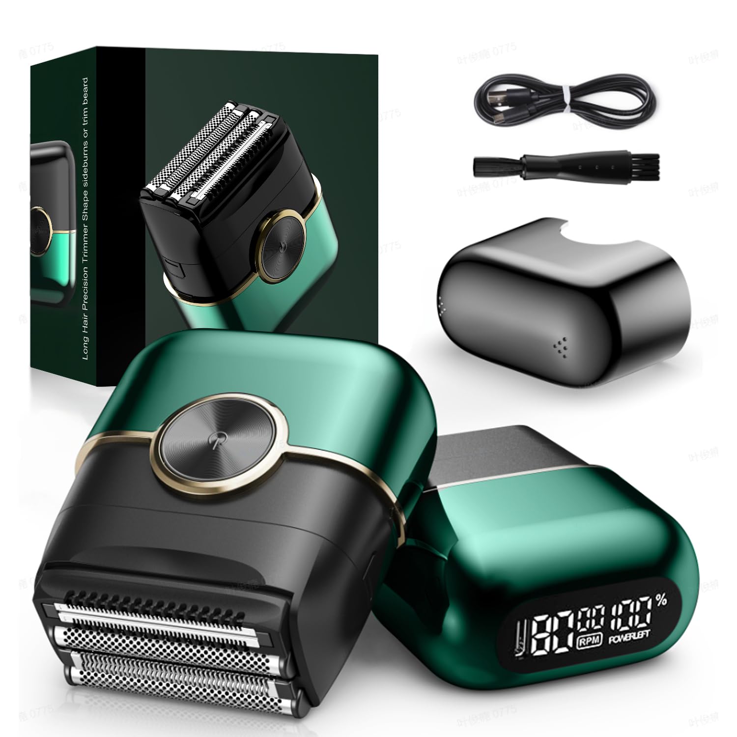 Electric Foil Shavers for Men: 4 Floating Blades & Dual Speed | Mini Electric Razors for Men With Wet or Dry - Cordless Razor with LED Display- Face Shaver with USB-C Charge & Travel Lock