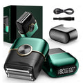 Electric Foil Shavers for Men: 4 Floating Blades & Dual Speed | Mini Electric Razors for Men With Wet or Dry - Cordless Razor with LED Display- Face Shaver with USB-C Charge & Travel Lock