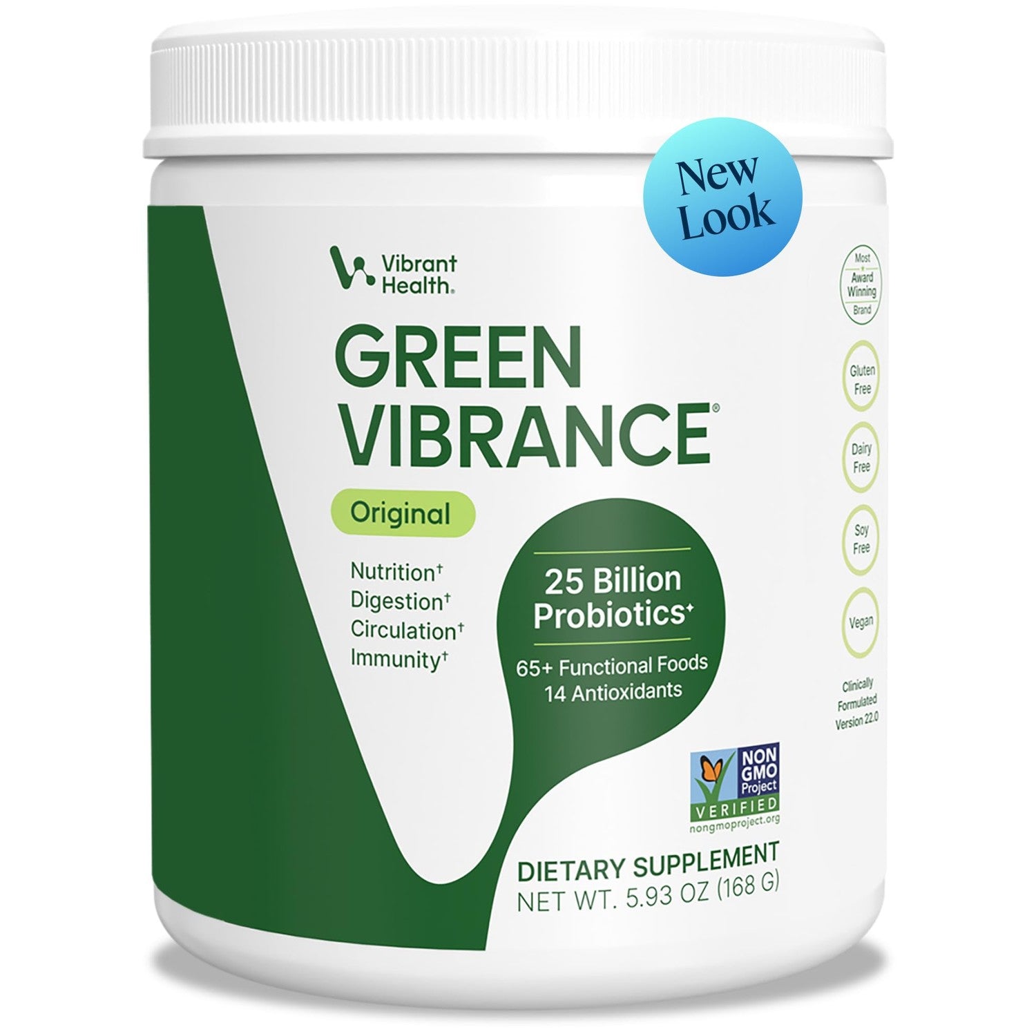 Vibrant Health, Green Vibrance, Vegan Superfood Powder, Boost Energy, 60 Servings
