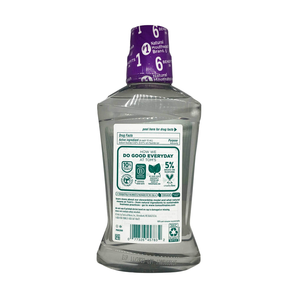 Tom's of Maine, Whole Care Natural Mouthwash - Fresh Mint, 16 Ounce