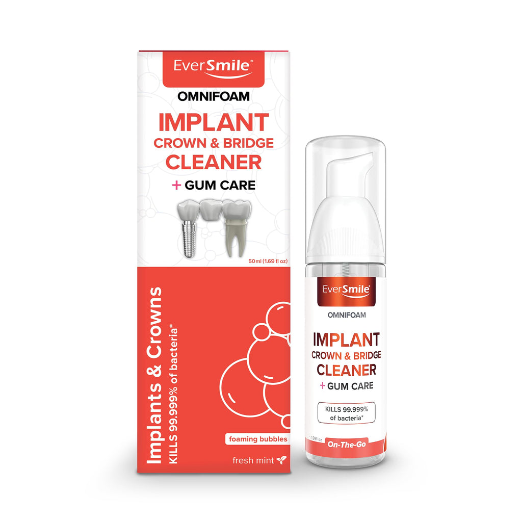 Eversmile OmniFoam Dental Cleaner – Cleaning Foam for Implants, Crowns, and Bridges – Pack of 1, 50ml Bottle